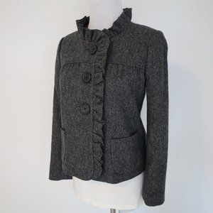 J. CREW Size 2P Gray Jacket Blazer